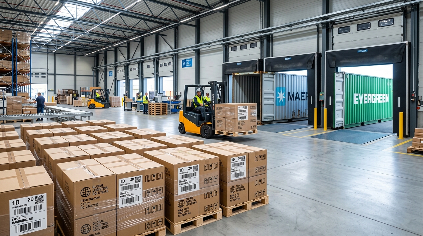 Palletized Logistics & Container Export Loading Bay